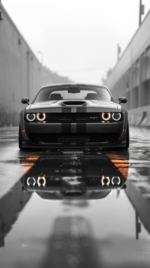 Black Dodge Challenger Car Aesthetics (707)