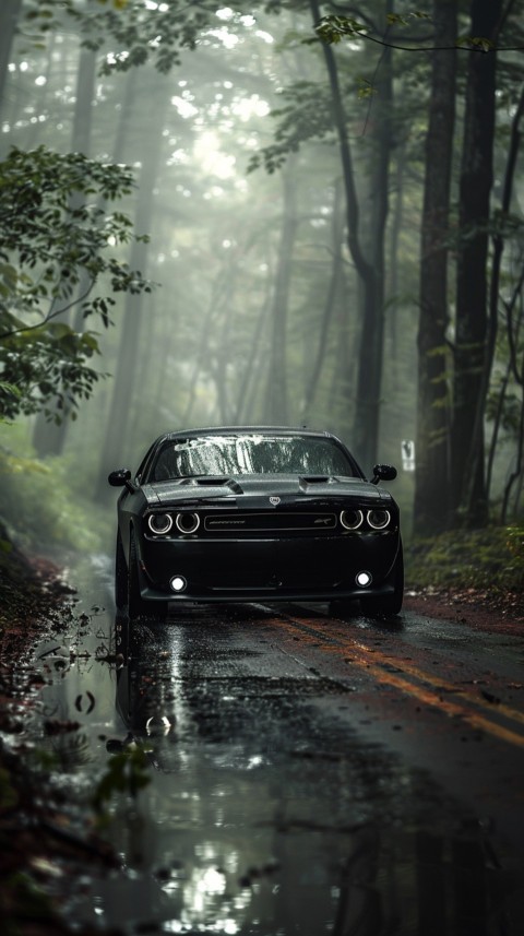 Black Dodge Challenger Car Aesthetics (702)