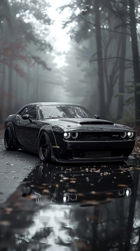 Black Dodge Challenger Car Aesthetics (758)