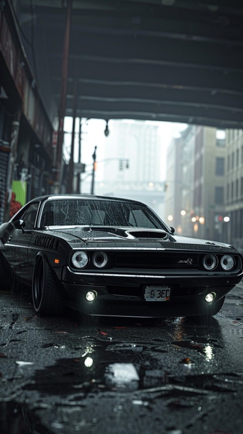 Black Dodge Challenger Car Aesthetics (768)