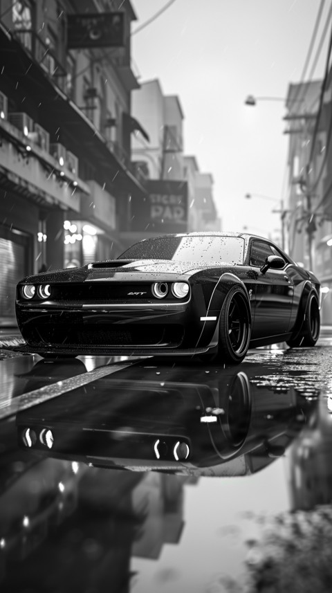 Black Dodge Challenger Car Aesthetics (802)