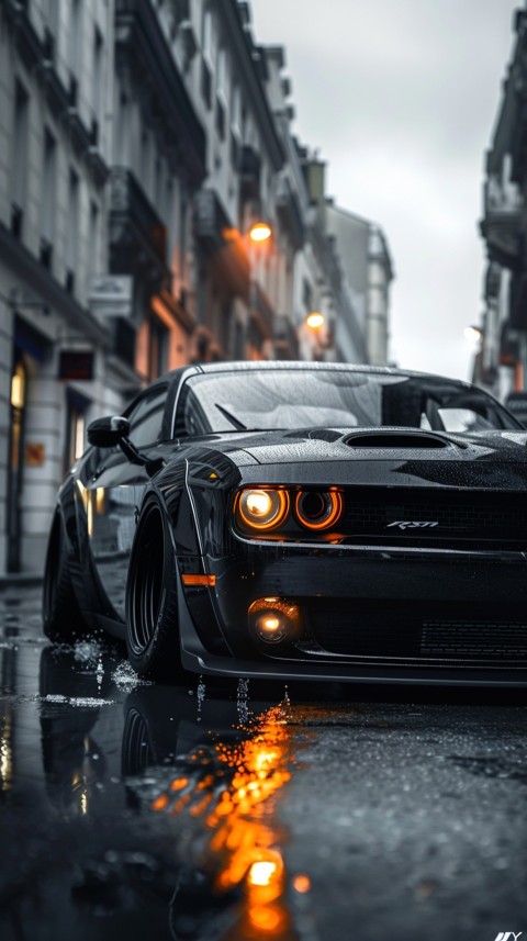 Black Dodge Challenger Car Aesthetics (806)