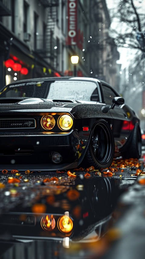 Black Dodge Challenger Car Aesthetics (822)