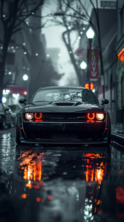 Black Dodge Challenger Car Aesthetics (860)