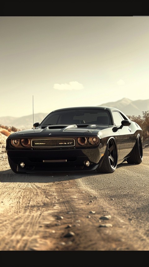 Black Dodge Challenger Car Aesthetics (833)