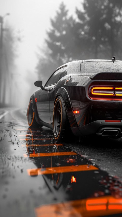 Black Dodge Challenger Car Aesthetics (873)