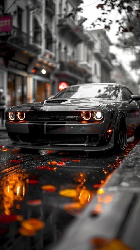 Black Dodge Challenger Car Aesthetics (862)