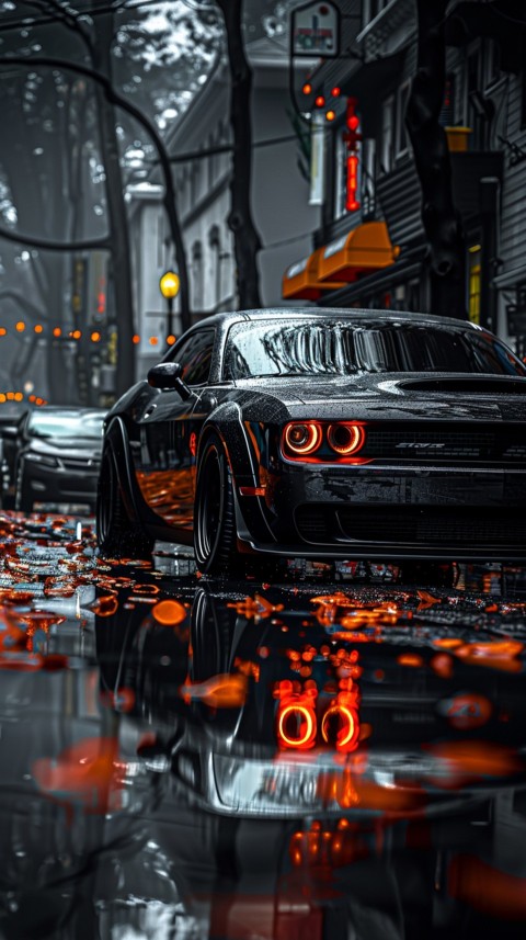 Black Dodge Challenger Car Aesthetics (895)