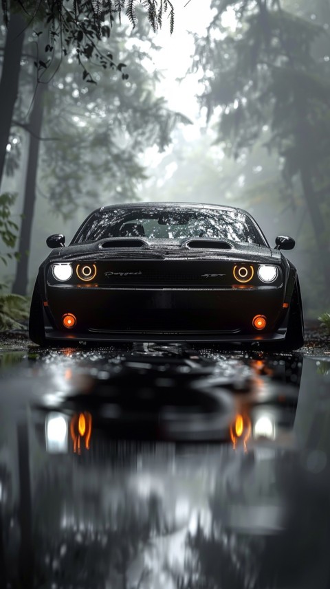 Black Dodge Challenger Car Aesthetics (930)