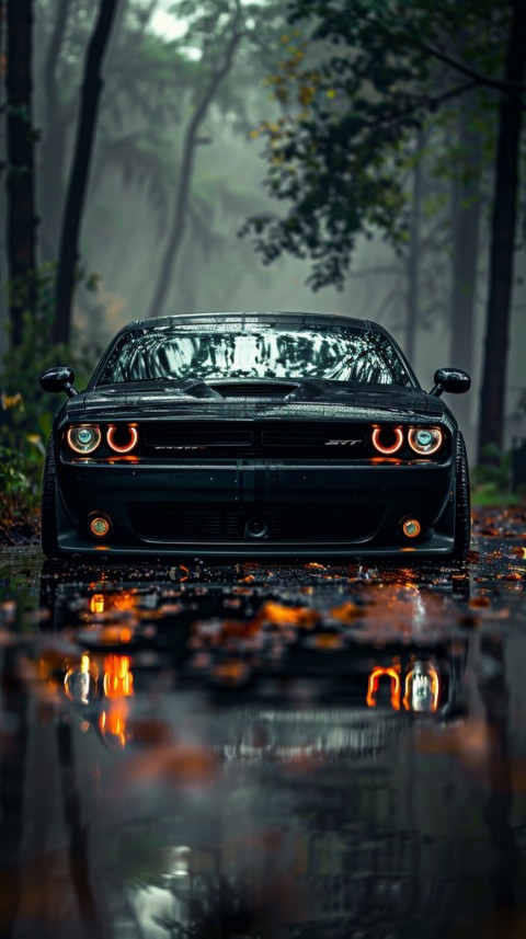 Black Dodge Challenger Car Aesthetics (950)