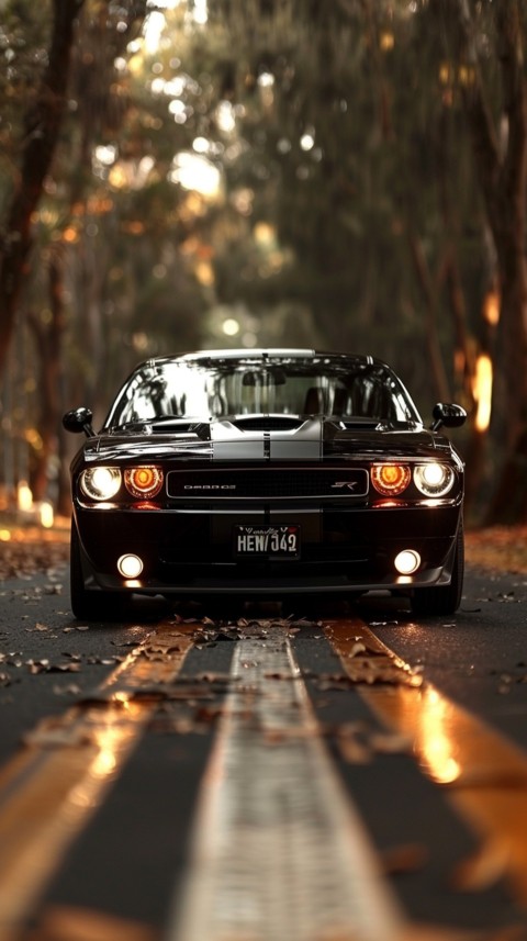 Black Dodge Challenger Car Aesthetics (965)