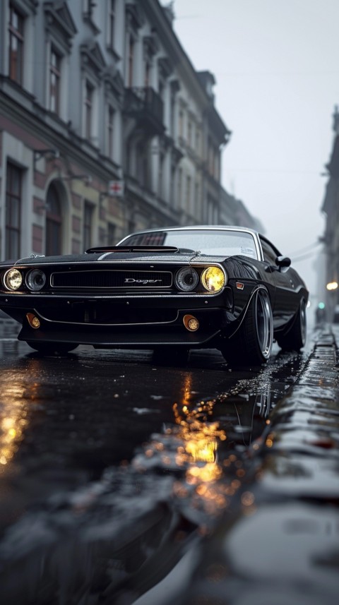 Black Dodge Challenger Car Aesthetics (1026)