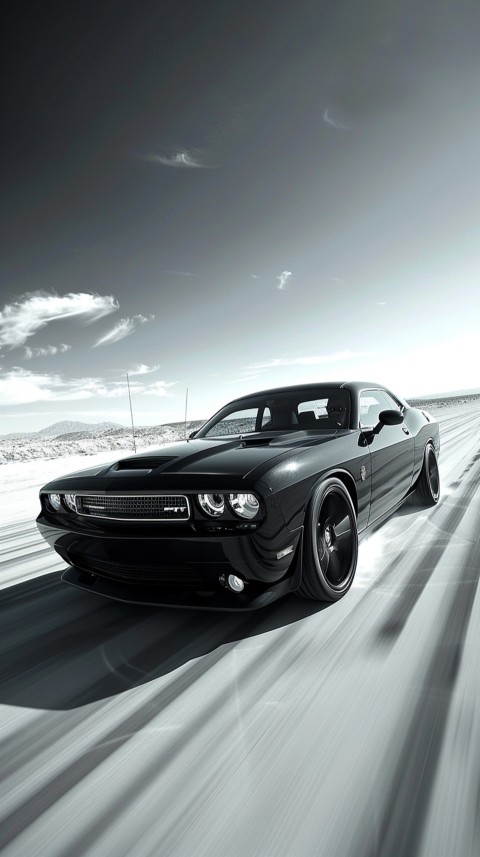 Black Dodge Challenger Car Aesthetics (1012)