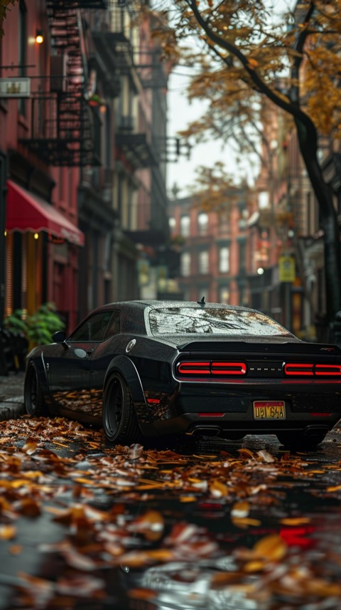 Black Dodge Challenger Car Aesthetics (1024)