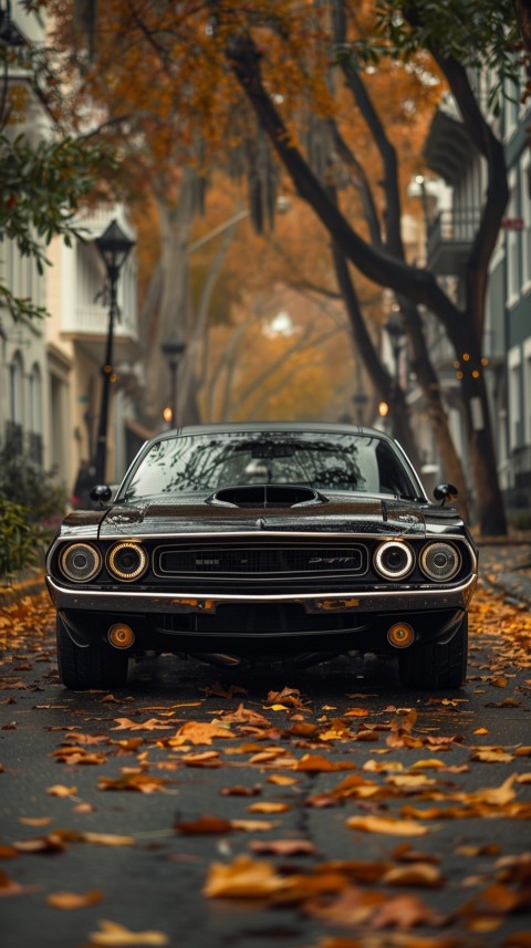 Black Dodge Challenger Car Aesthetics (1021)