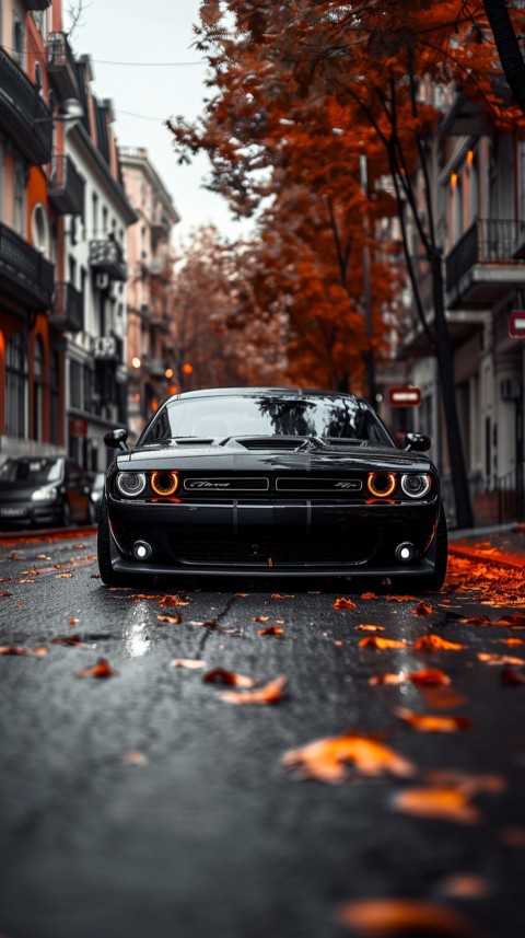 Black Dodge Challenger Car Aesthetics (1048)