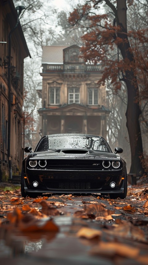 Black Dodge Challenger Car Aesthetics (1050)