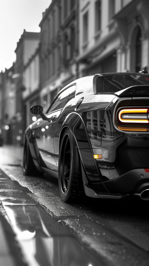 Black Dodge Challenger Car Aesthetics (1088)