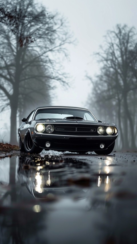 Black Dodge Challenger Car Aesthetics (1131)