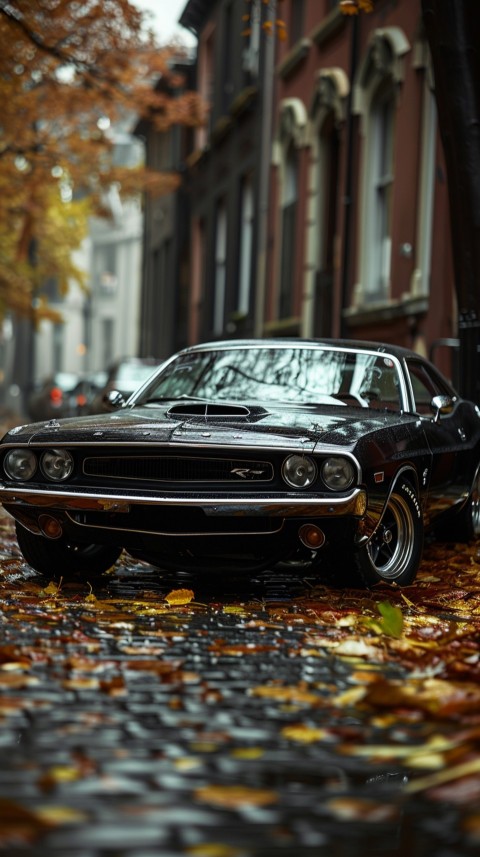 Black Dodge Challenger Car Aesthetics (1163)