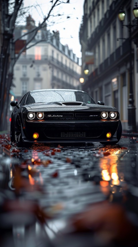 Black Dodge Challenger Car Aesthetics (1151)