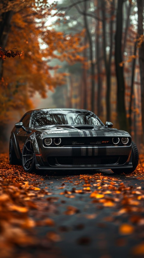 Black Dodge Challenger Car Aesthetics (1171)