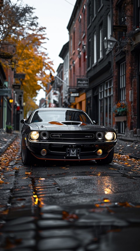 Black Dodge Challenger Car Aesthetics (1173)