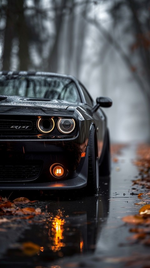 Black Dodge Challenger Car Aesthetics (1186)