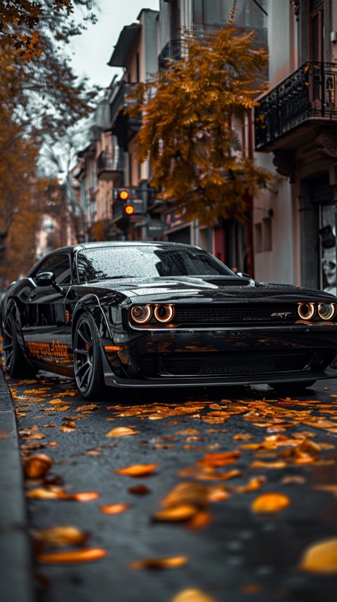 Black Dodge Challenger Car Aesthetics (1201)