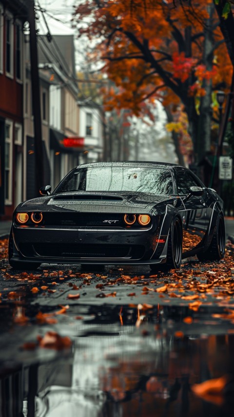 Black Dodge Challenger Car Aesthetics (1196)