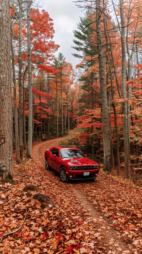 Red Dodge Challenger Car Aesthetics (7)