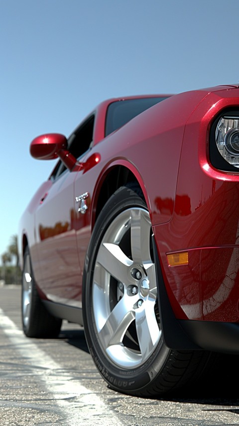 Red Dodge Challenger Car Aesthetics (82)