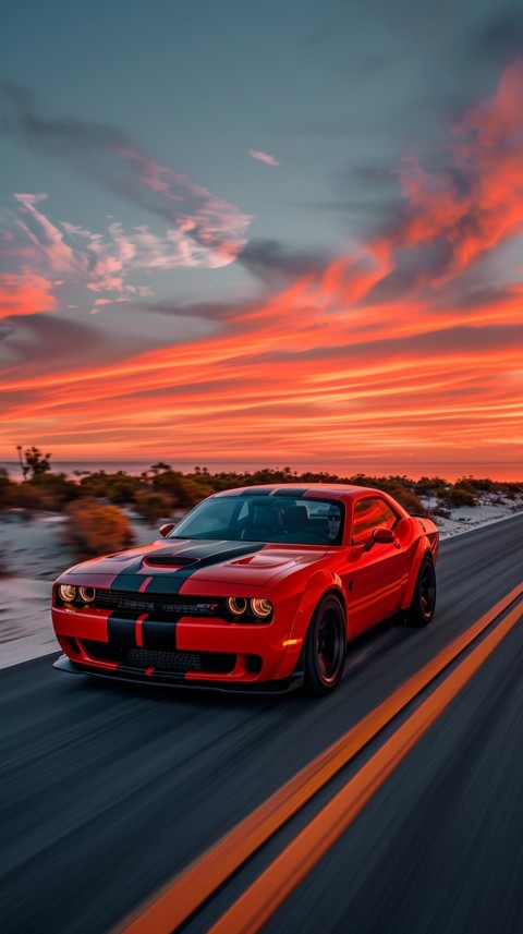 Red Dodge Challenger Car Aesthetics (232)