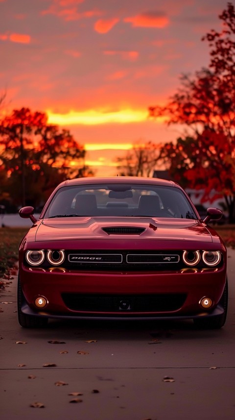 Red Dodge Challenger Car Aesthetics (242)