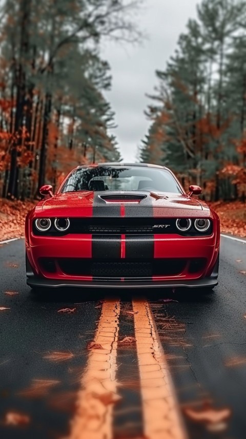 Red Dodge Challenger Car Aesthetics (285)