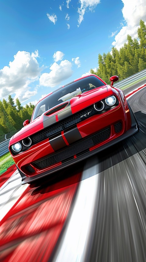 Red Dodge Challenger Car Aesthetics (283)