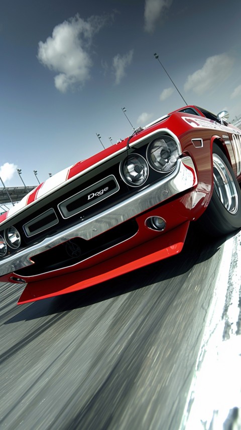 Red Dodge Challenger Car Aesthetics (301)