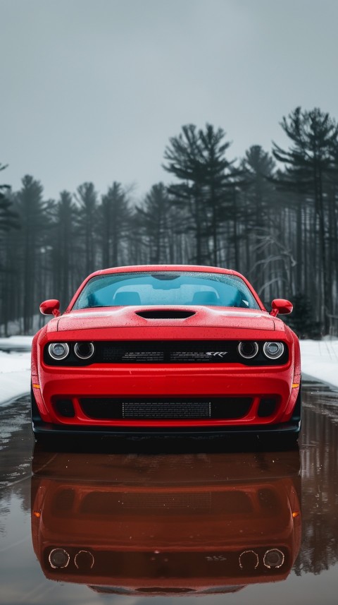 Red Dodge Challenger Car Aesthetics (374)