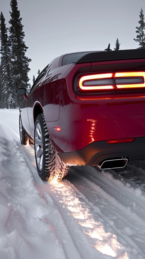 Red Dodge Challenger Car Aesthetics (380)