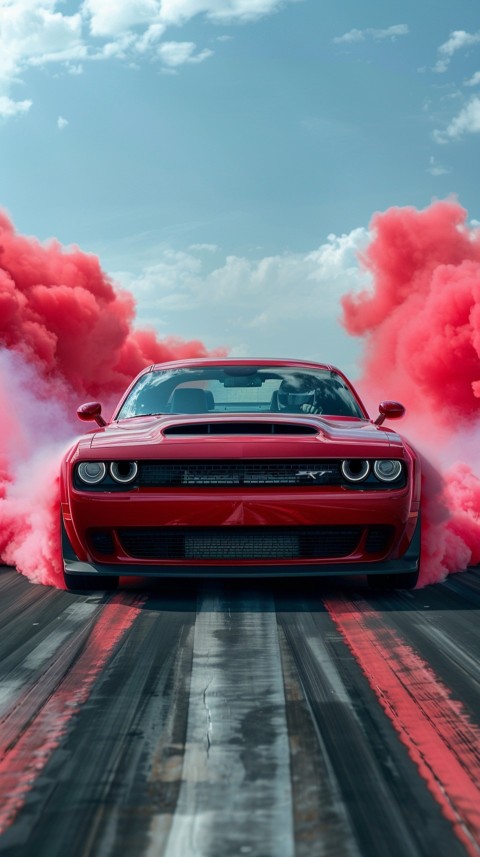 Red Dodge Challenger Car Aesthetics (354)