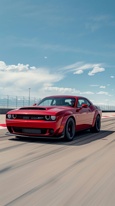 Red Dodge Challenger Car Aesthetics (420)