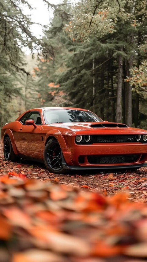 Red Dodge Challenger Car Aesthetics (417)