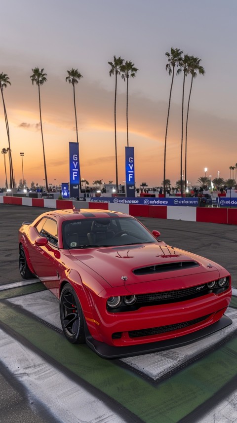 Red Dodge Challenger Car Aesthetics (407)