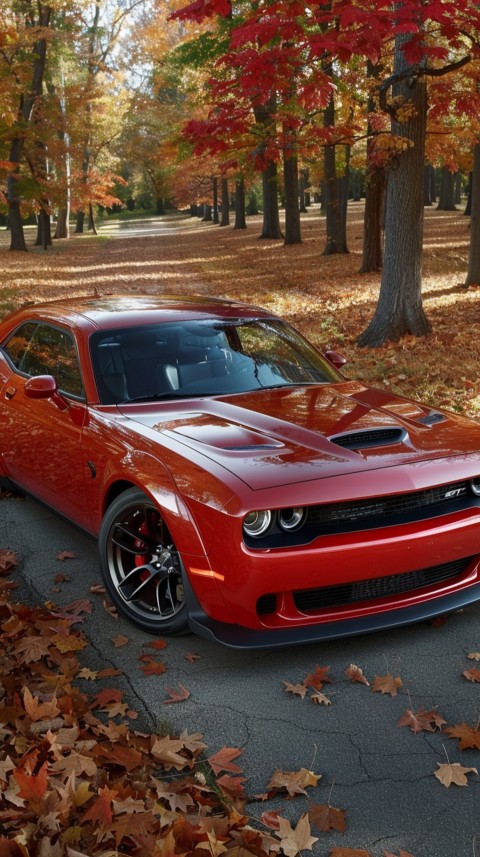 Red Dodge Challenger Car Aesthetics (430)