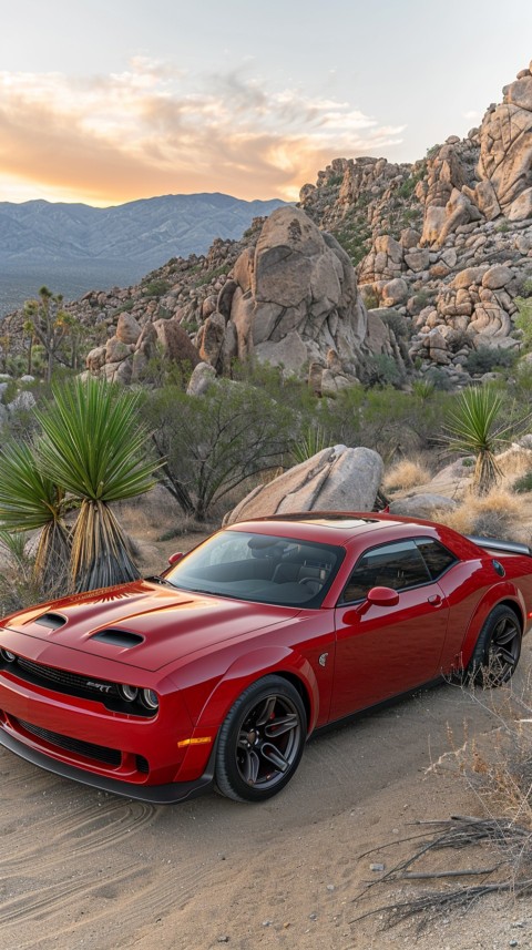 Red Dodge Challenger Car Aesthetics (398)