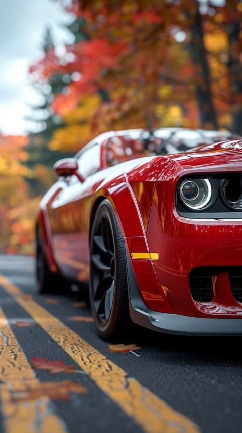 Red Dodge Challenger Car Aesthetics (445)