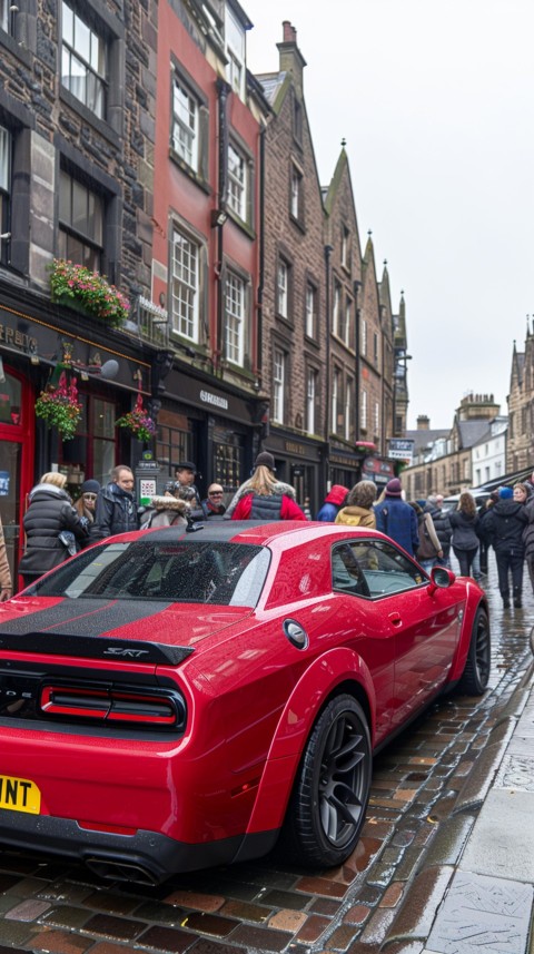 Red Dodge Challenger Car Aesthetics (523)