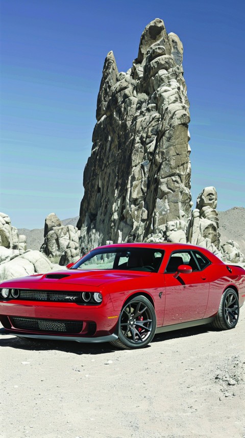 Red Dodge Challenger Car Aesthetics (506)