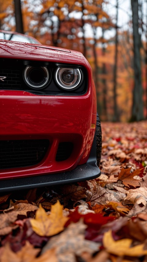 Red Dodge Challenger Car Aesthetics (565)