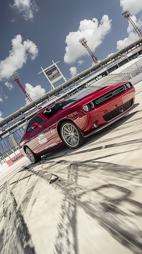 Red Dodge Challenger Car Aesthetics (567)